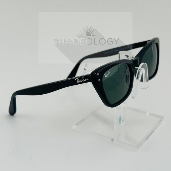 NEW Ray-Ban RB 2299 Lady Burbank Women\'s Cat Eye 52-20 Polished Black G-15 main image 5